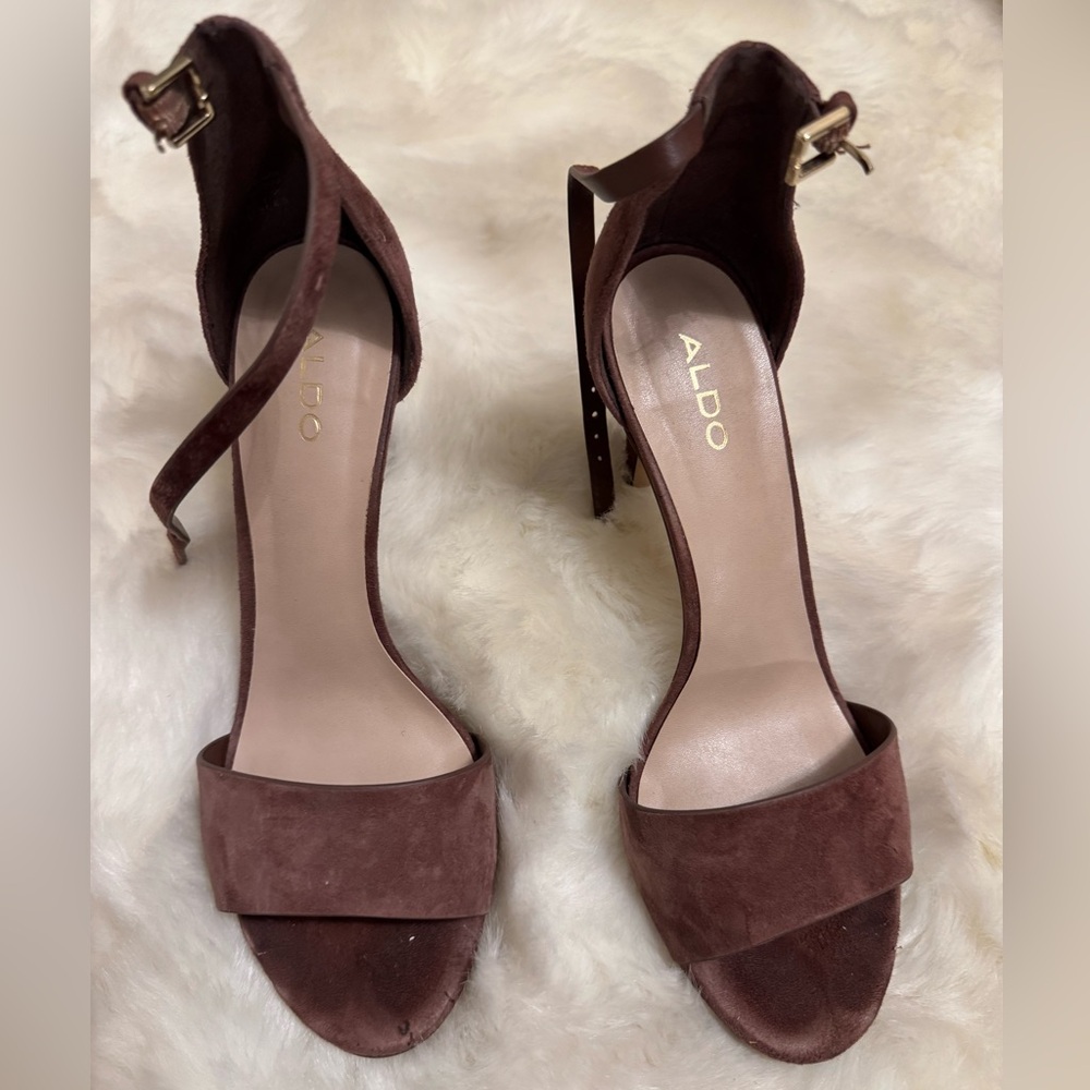Aldo Brown Suede Heels